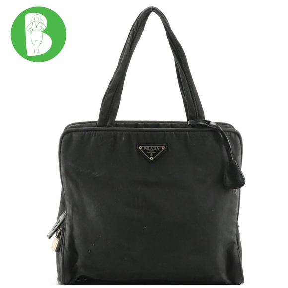 PRADA BLACK NYLON TESSUTO SHOULDER BAG WITH LOCK & KEY - Picture 1 of 15